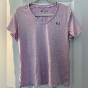 Womens Under Armour pink athletic shirt
